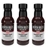 Heath Riles BBQ Sauces, Sweet BBQ Sauce, Pit Master Barbecue Sauce For Meat, Marinades, Dressings, 3 bottles,16 oz.
