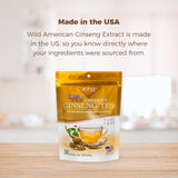 Prince of Peace Instant Wild American Ginseng Tea, 30 Sachets - Healthy Drink, Caffeine-Free Energy-Boosting, Heavy Antioxidants, Made in the USA