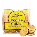 Real Lancashire Eccles Cakes - 4 Pieces (5.29oz / 150g) - British Snack Cakes with Pure Butter & Dried Currants, Traditional English Fruit Cake