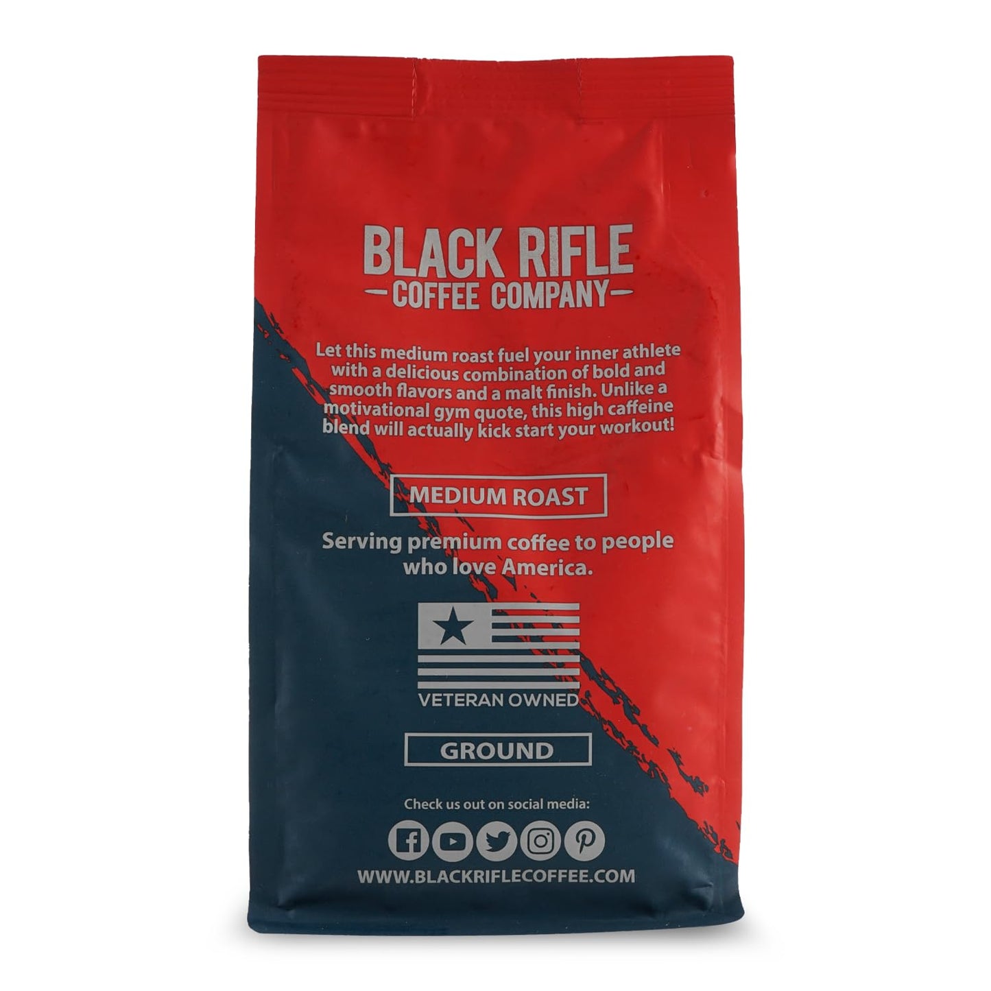 Black Rifle Coffee Company Fit Fuel, 12oz Bag, Ground Coffee Medium Roast - Roasted Blend Made from Arabica Beans - Colombian & Brazilian Beans