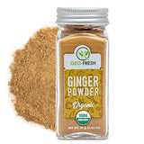 Geo-Fresh Organic Ginger Powder 1.4 oz - Ground Ginger Powder Organic Raw - USDA Certified, Non-GMO, Kosher, Gluten-Free - Premium Spice and Seasoning