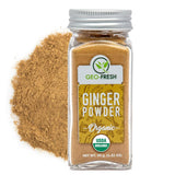 Geo-Fresh Organic Ginger Powder 1.4 oz - Ground Ginger Powder Organic Raw - USDA Certified, Non-GMO, Kosher, Gluten-Free - Premium Spice and Seasoning