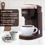 Maud's Organic Dark Roast Coffee Pods, 50 ct, Fair Trade & Single Origin Single Serve Pods - 100% Arabica Coffee, Compatible with Keurig K Cups Maker