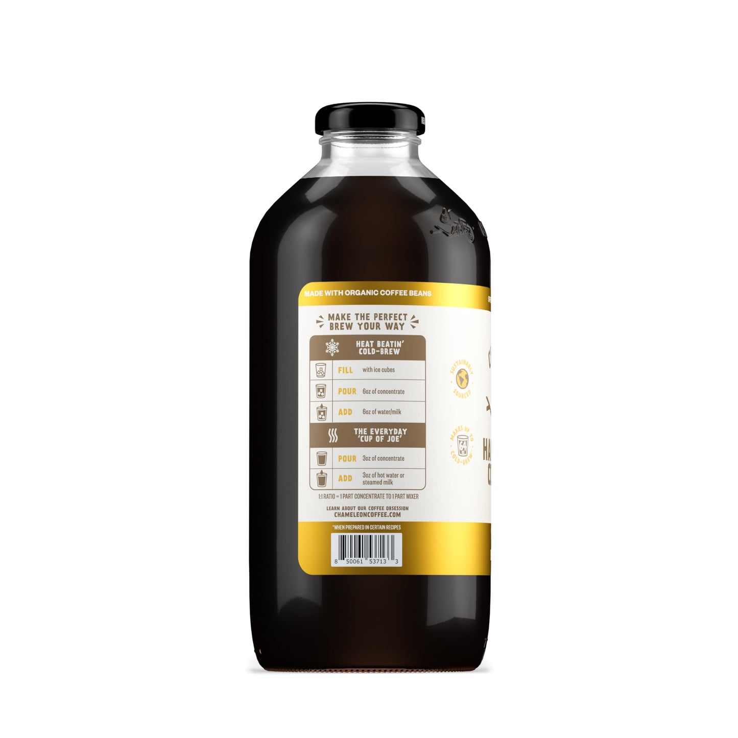 Chameleon Cold Brew Organic Blonde Roast Cold Brew Coffee Concentrate, 32 FZ
