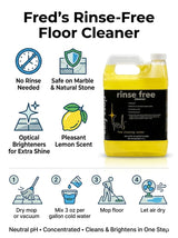 Fred's Rinse-Free Floor Cleaner - Safe on Marble & Natural Stone, Gallon