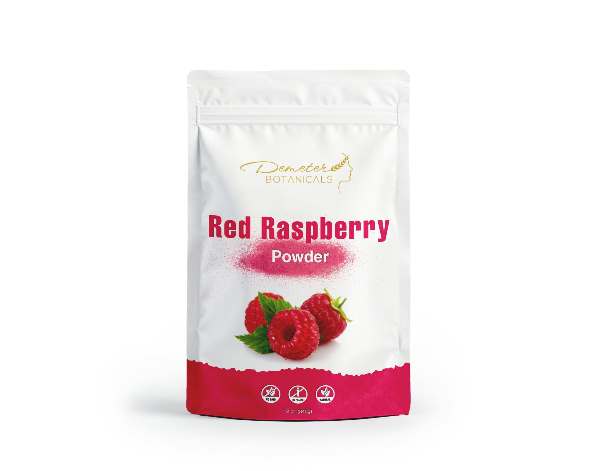 Demeter Botanicals Red Raspberry Fruit Powder, 12 Ounces, Non-GMO and Vegan