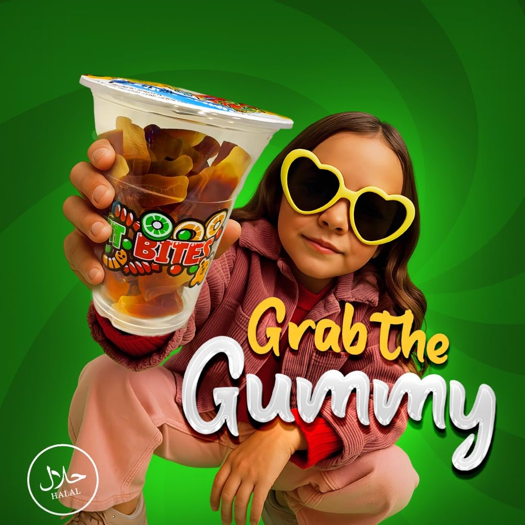 Cup Candy Gummy Candy Cola Fun Fruit Bites 6oz (Pack 28)
