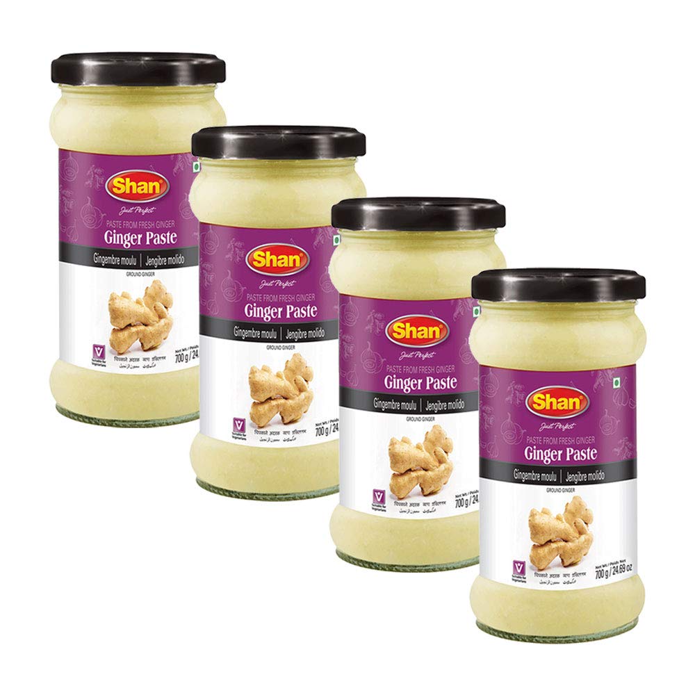 Shan Ginger Paste 24.69 oz (700g) - Traditional Taste Enhancing Cooking Paste from Fresh Ground Ginger - Suitable for Vegetarians - Airtight Glass Jar