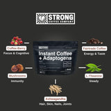 Strong Coffee Co. Instant Black Coffee | Premium Organic Coffee with Nootropics & Adaptogens, NeuroFactor®, L-Theanine, Ashwagandha, Reishi & MCT Oil