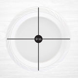 Nicole Fantini 9'' inch Round Plastic Plates Microwaveable, Disposable, White, Dinnerware - 300 Count