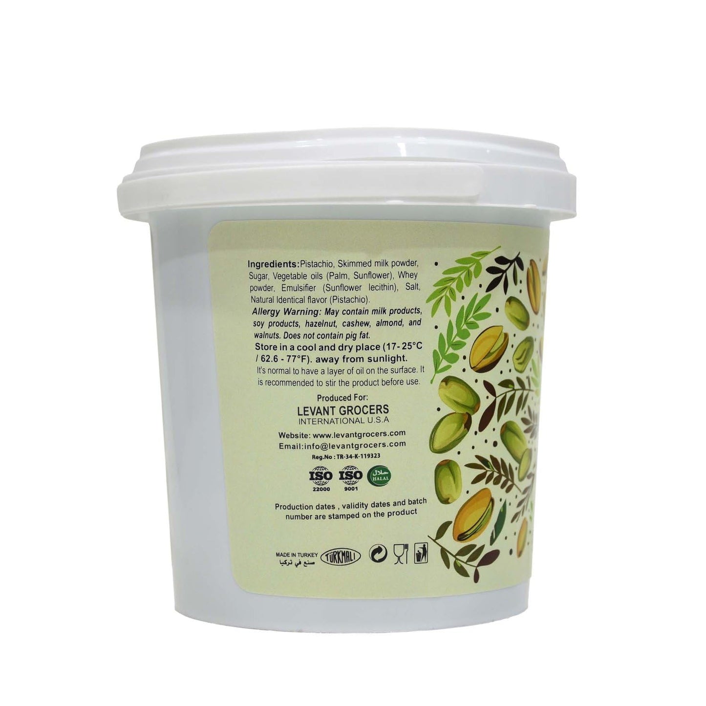 Crunchy Pistachio Spread, Spreadable Pistachio Cream, 35.27 oz (1KG)