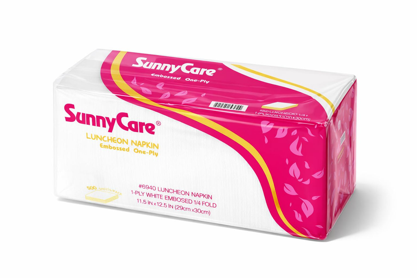 Sunnycare #5940 Premium Luncheon Napkin Embossed One-ply 1/4 Fold 11.5"x12.5" ;250sheets/pack;24packs/case;6000/case