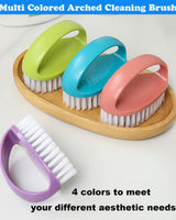Small Scrub Brush for Cleaning - 4 Pack Scrubbing Brushes with Stiff Nylon Bristles Heavy Duty Cleaning Brush Multi-Purpose Scrub Brushes