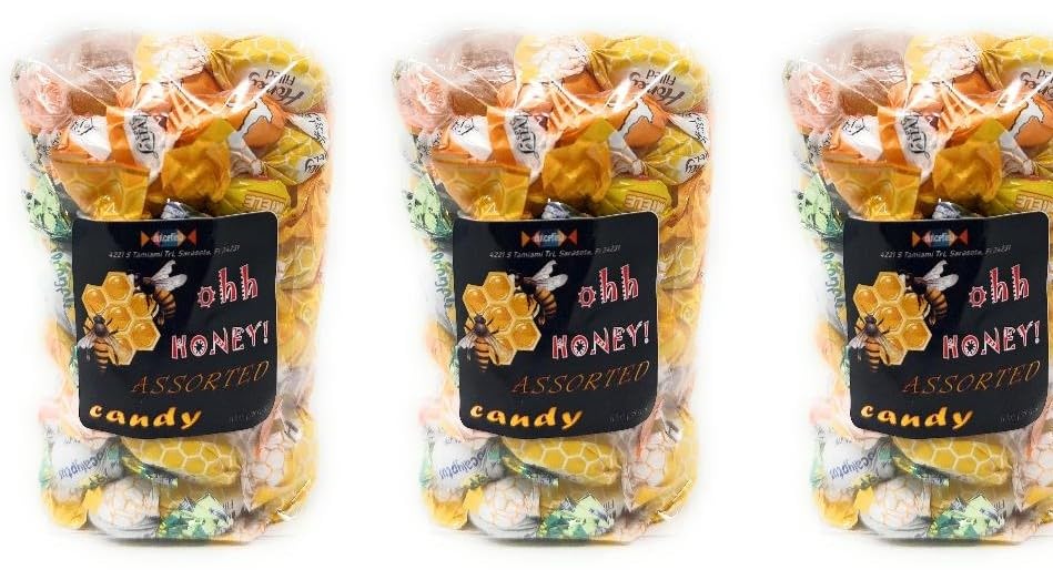Assorted Honey Candy Collection - Total wt. 30(Oz), Include: 3 pck of Honey Candy Mix,