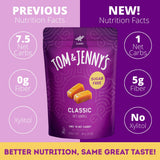 Tom & Jenny's Sugar Free Caramel - Individually Wrapped Sugar Free Candy - Zero Sugar Keto Caramels (Sea Salt & Vanilla Classic Chewy Caramel)