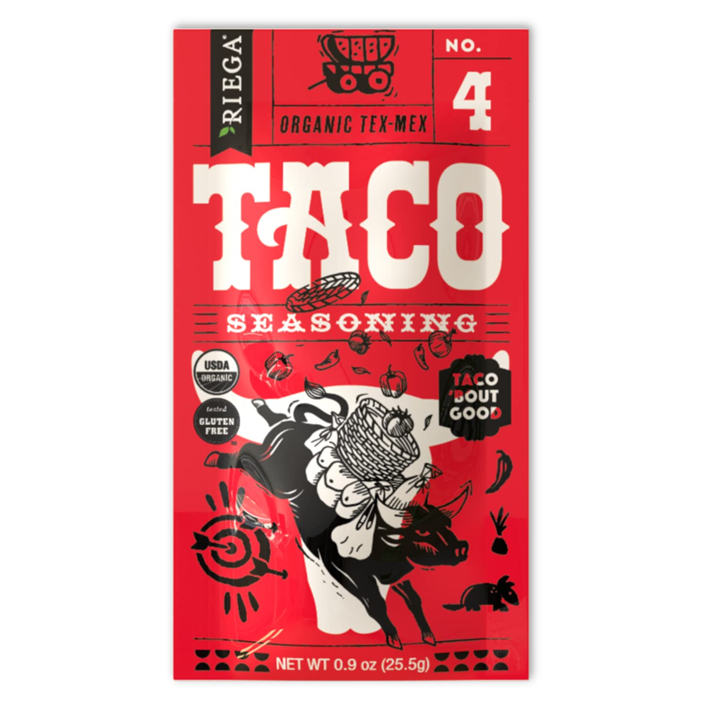 Riega Organic Taco Seasoning, Perfect Tex Mex Spice Mix for Taco Tuesday and Chili (Taco, 0.9 Ounce (Pack of 1))