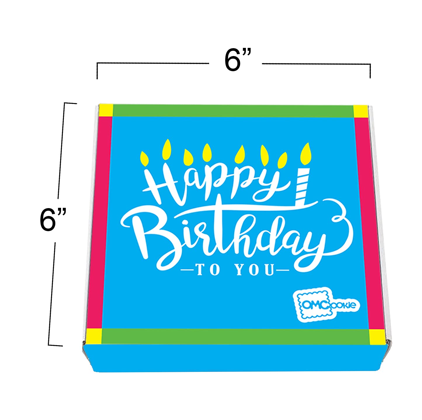 Happy Birthday Cookies 4 PACK Gift Basket for Kids Men Women | Decorated Sugar Cookie Gift Box | Individually Wrapped Party Favors Nut Free (Birthday