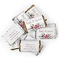 100ct Personalized Pink Floral Miniature Wrapper Favors - Miniatures Not Included