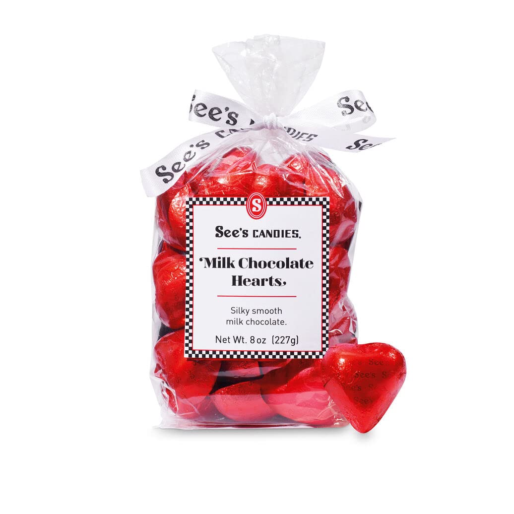 See's Candies 8 oz Milk Chocolate Hearts