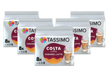Tassimo Costa Caramel Latte 16 discs, 8 servings (Pack of 5, Total 80 discs, 40 servings)