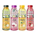 NICONICO COCONUT GEL JUICE DRINK-VARIETY PACK [16.9 fl oz, Pack of 12 (3 bottle of each Mango/Lychee/Strawberry/Pineapple)] Refreshing 30% Fruit Juice