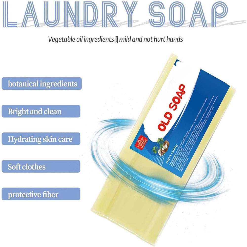 Canal Old Soap with Brush,2024 New Canal Soap Bar for Stains Canal Soap Bar Stain, Remover Easily Remove Stains from Clothes Grand Canal Soap