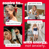 ASPIRE® Sweet Cherry, Healthy Energy Drink 80mg Natural Caffeine, Zero Sugar No Carbs Keto Friendly, 12 Pack Green Tea Sugar Free Drink Low Caffeine