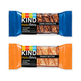 KIND Bar Minis Chewy Bar Variety Pack, 20 Dark Chocolate, 10 Peanut Butter, 100 Calories, Low Sugar, 30 Count
