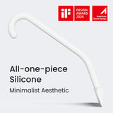 dancemoon JustHang Shower Squeegee for Glass Doors, All-One-Piece Award-Winning Silicone Squeegee with Built-in Hook for Bathroom, Window, Mirror