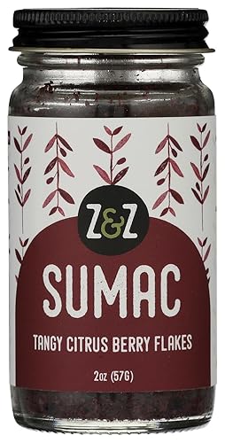 Sumac by Z&Z | Ground Sumac Spice Made from Fresh Tangy Citrus (Sumac) Berries | Turkish Sumac Seasoning for Marinades, Salads, Rice, & Hummus |