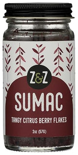 Sumac by Z&Z | Ground Sumac Spice Made from Fresh Tangy Citrus (Sumac) Berries | Turkish Sumac Seasoning for Marinades, Salads, Rice, & Hummus |