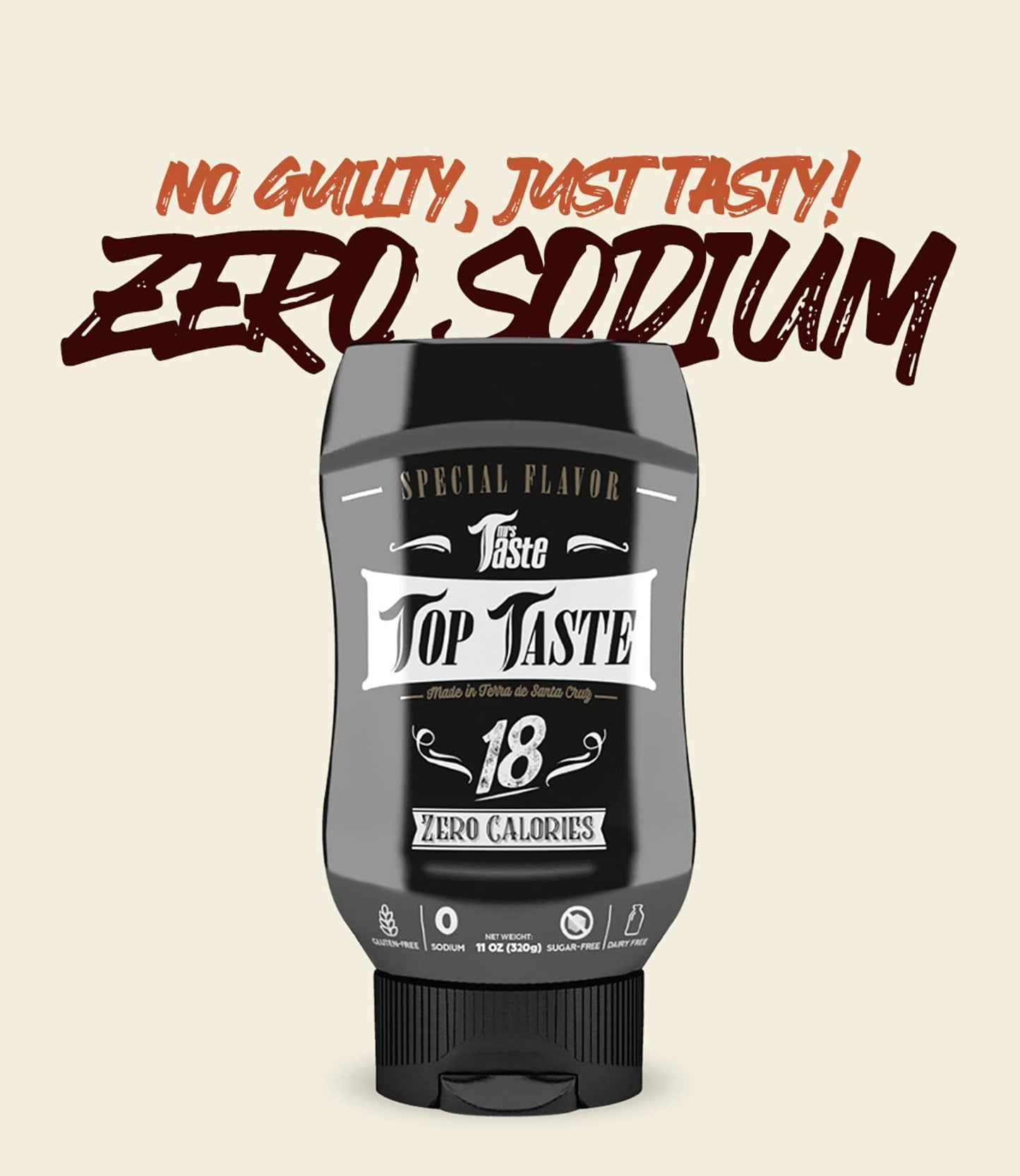 Mrs Taste Sugar Free Sauce, Zero Calories, Zero Sodium, Zero Sugar, High Fiber, Keto Friendly, Paleo Friendly, Condiments and Sauces (Top Taste