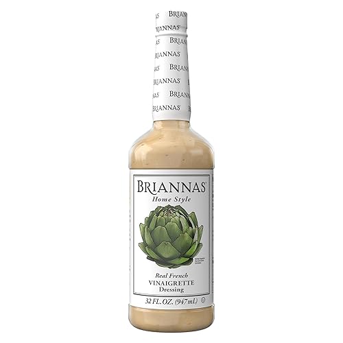 BRIANNAS - Home Style Real French Vinaigrette Dressing - Fine Salad Dressing made with Premium Ingredients - Sugar Free Dressing - 32 oz. Bottle