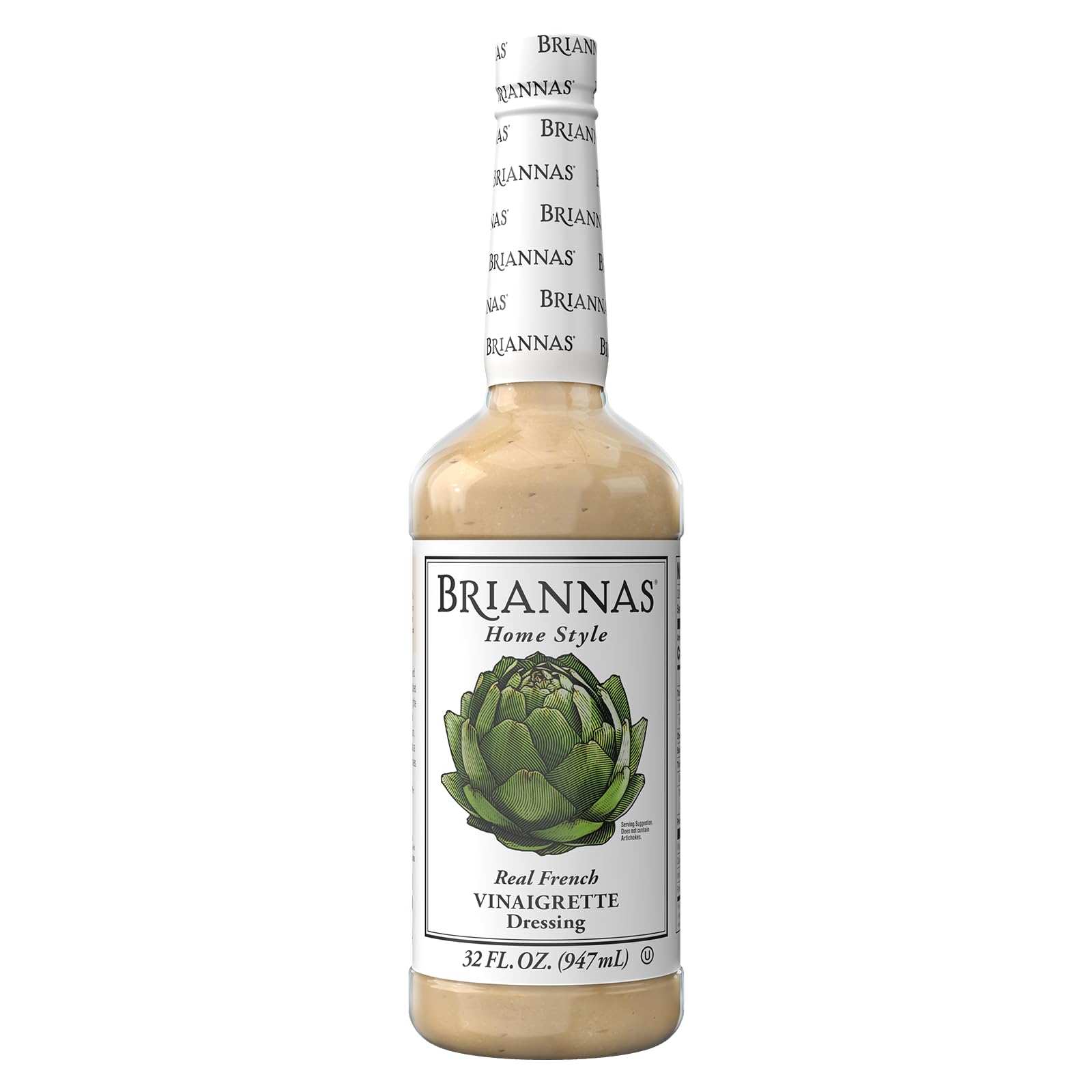 BRIANNAS - Home Style Real French Vinaigrette Dressing - Fine Salad Dressing made with Premium Ingredients - Sugar Free Dressing - 32 oz. Bottle