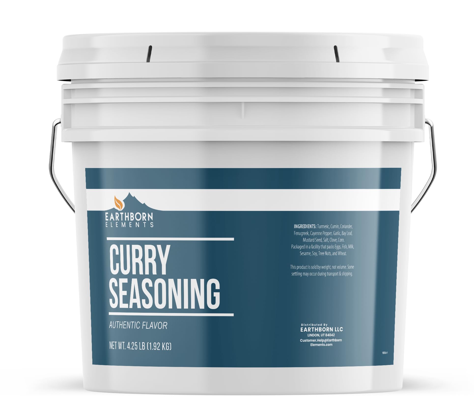 Earthborn Elements Curry Seasoning 1 Gallon Bucket, Cooking, Aromatic Spice Mix (68 Ounce)
