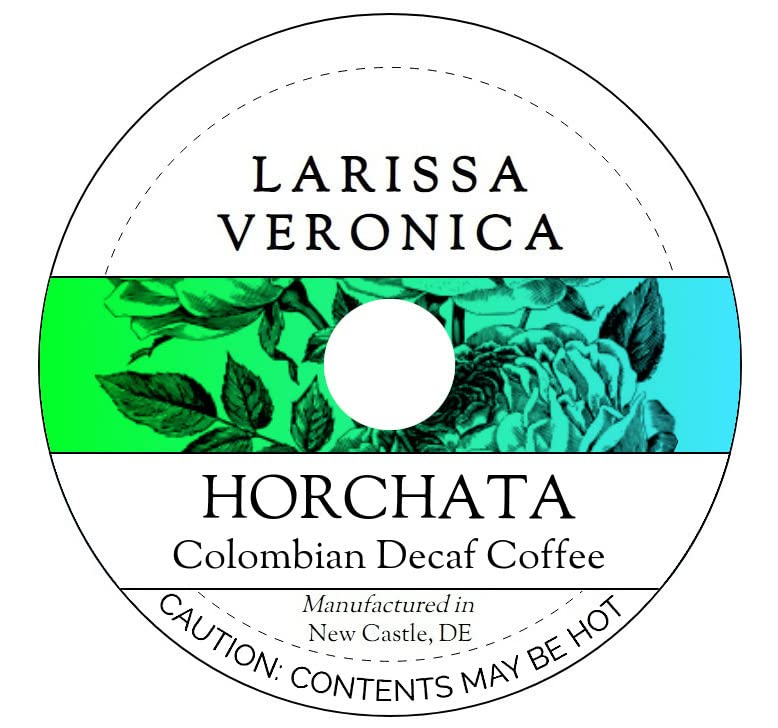 Horchata Colombian Decaf Coffee (Single Serve K-Cup Pods) (Gourmet, Naturally Flavored, Whole Coffee Beans) (12 pods, ZIN: 573132)