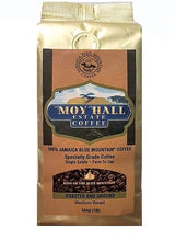 Moy Hall Estate - Authentic Jamaican Blue Mountain Coffee, Family-Owned, Small-Batch Roasted, 100% Arabica Ground Coffee, (16oz)
