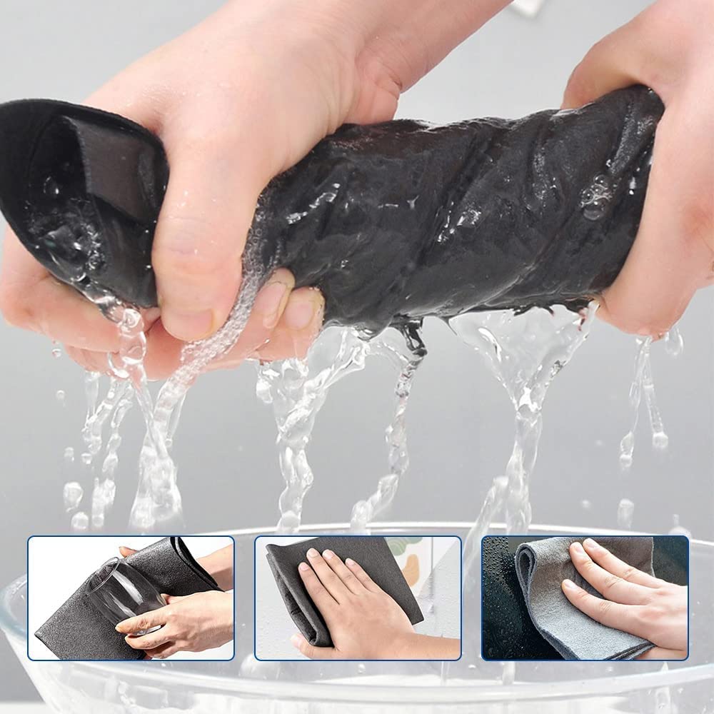 Lcmei 2023 New Microfiber Thickened Cleaning Cloth Streak Free Reusable Cleaning Rags, All-Purpose Microfiber Towels for Dusting Kitchens Glass Cars