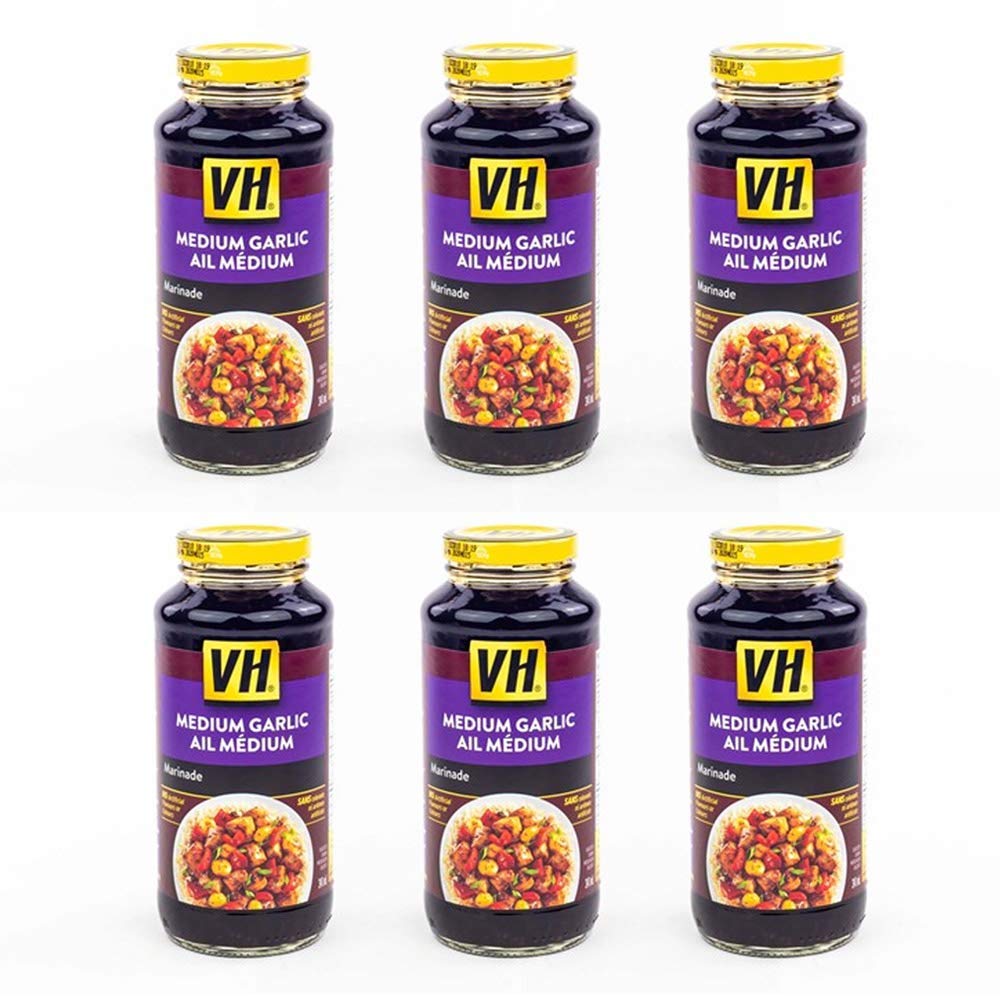 VH Medium Garlic Marinade Cooking Sauce, 341mL/11.5oz, 6 Jars {Imported from Canada}