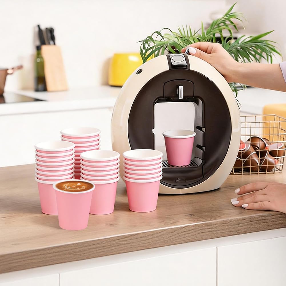 Huaiid 3 oz 100 Pack Small Paper Cups, Mouthwash Cups Bathroom Paper Cups, Espresso Mini Cups for Snack Bathroom Espresso, Perfect for Home Condos Rvs