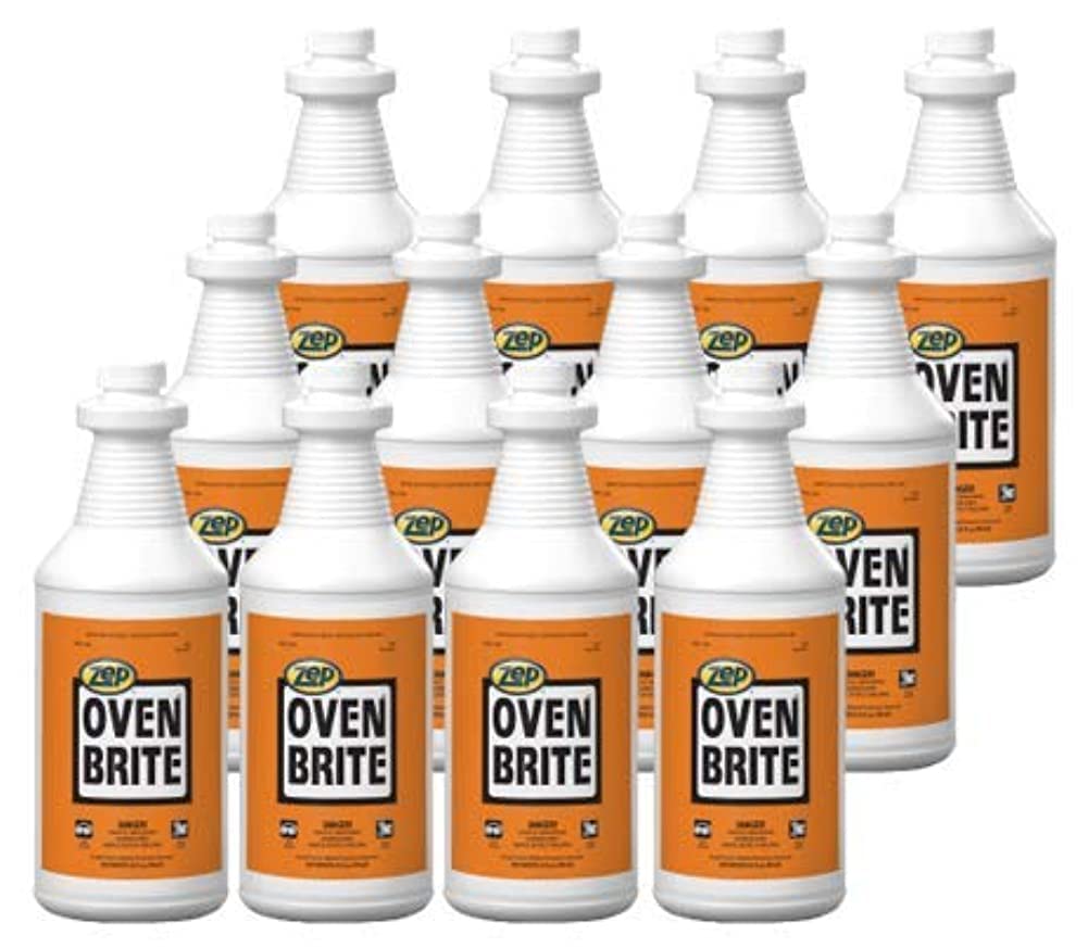 Zep Oven Brite Stove and Oven Cleaner - 32 oz (Case Of 12) 104801 - Penetrates Tough, Baked-On Soils, Carbon Deposits, Grease and Grime (For Business