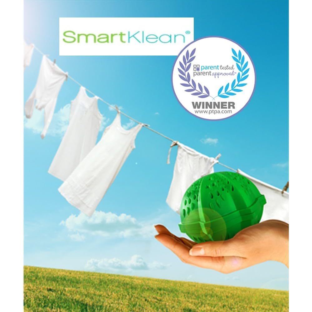 Smartklean Non-Detergent Laundry Ball, Eco-Friendly, Non Chemical, Natural Alternative Washing Machine Ball
