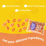 Purple Truck Candy Co. Peach Rings - Soft Chewy Gummy Candy with Delicious Peach Flavor - Allergen-Free Fruit Gummies - Perfect for Parties, Gift