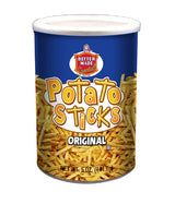 Better Made Potato Sticks 5oz Canister - (Original, 12 Can Tray) - Shoestring Potato Sticks - Gluten Free - Crunchy, Crispy Snack from Fresh Potatoes