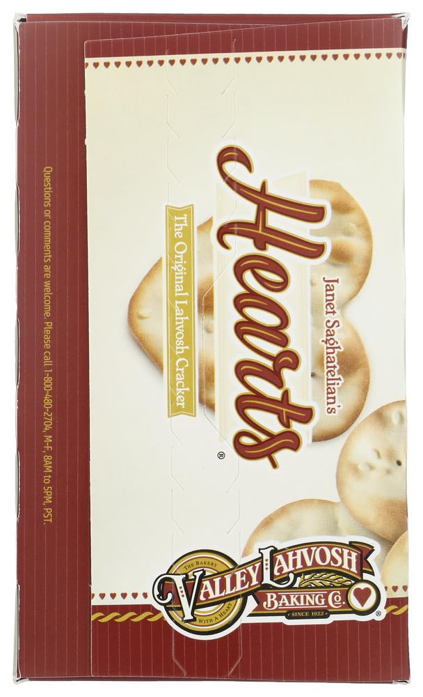 Valley Lahvosh Hearts Crackerbread, Original, 4.5-Ounce Boxes (Pack of 12) by Vally Lavosh