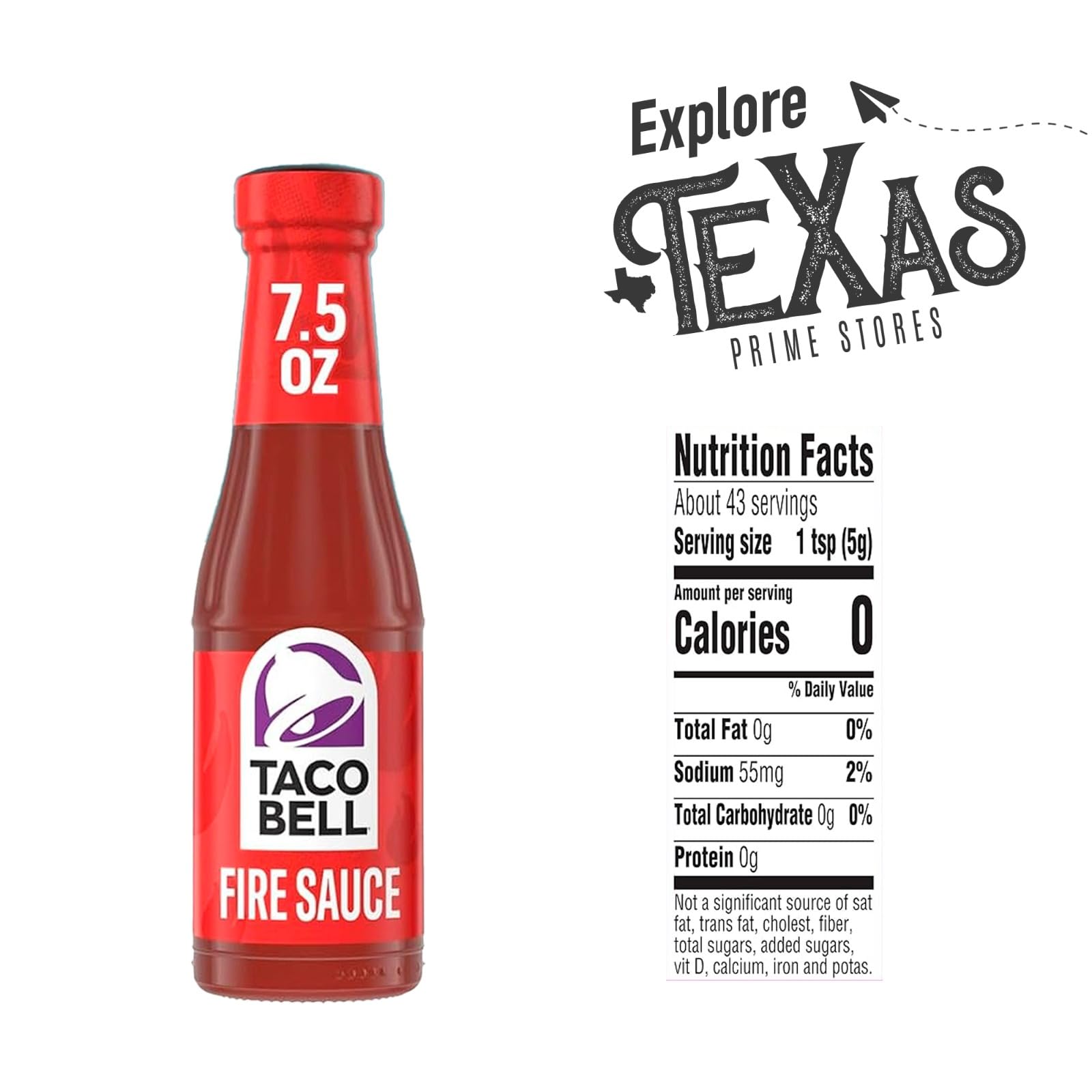 Taco Bell Taco Bell - Lavinia Essentials Bundle: 8-Pack of Fire Sauce, 7.5 oz Glass Bottle + 1 Utility Prop