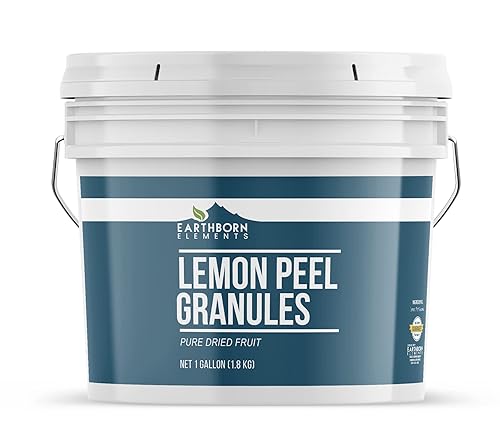 Earthborn Elements Lemon Peel Granules, 1 Gallon Bucket, Pure & Natural, Food Grade (4 Pound)
