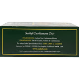 Sadaf Cardamom Tea Bags - Special Blend Cardamom Ceylon Black Tea - Quicktea Product harvested in Sri Lanka - 50 individually foiled teabags (Pack