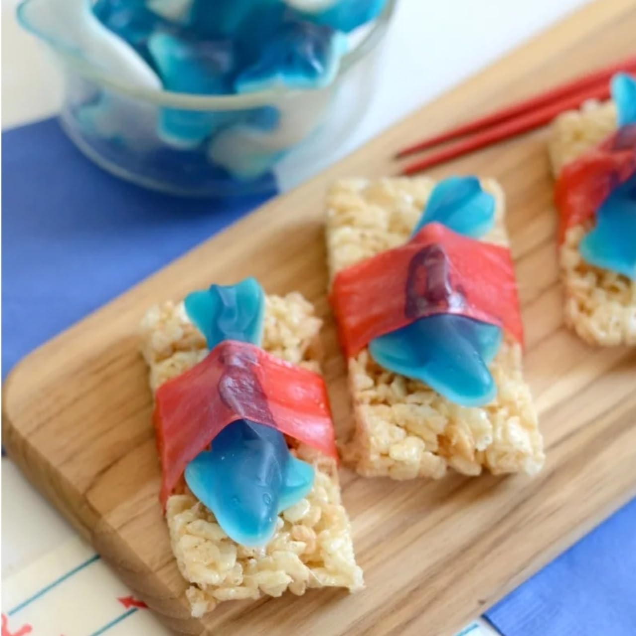 Mother Bears Candy Blue Raspberry, Gummy Sharks, Gummy Candy, 2 Pounds