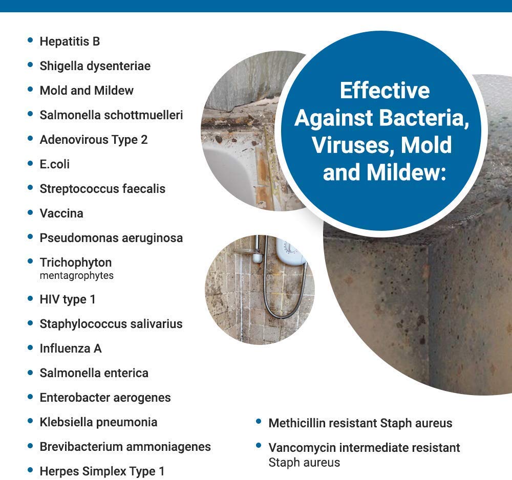 Professional Disinfecting Mildew, Virus & Mold Killer - Cleans & Deodorizes, Lemon Scent (1 Gallon Super Concentrate)